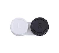 Lenti a contatto blu Occhiali Double Store Case-Box Contatto Strumenti di bellezza cosmetici Per lenti a contatto 4 Oz (nero, taglia unica)
