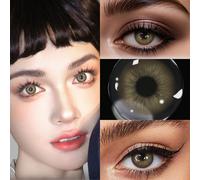 Lenti a contatto colorate verdi Lalens Roma, diametro 14,20 mm, ingrandiscono gli occhi, per trucco quotidiano, colore nocciola, lenti grigie, lenti a contatto blu per bellezza, lenti a contatto morbi