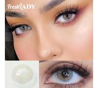 Lenti a contatto grigio cielo Freshlady da 14,20 mm per il ritorno a scuola, lenti a contatto colorate monouso per 1 anno Idrogel