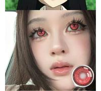 Lenti a contatto per cosplay di Ognissanti, 1 paio di lenti a contatto colorate folli, 14,50 mm, ingrandiscono gli occhi per uno sguardo più grande. Costume di Ognissanti cosplay Idrogel siliconico