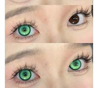 Lenti a contatto per cosplay di Ognissanti, 1 paio di lenti a contatto colorate pazze, 14,50 mm, ingrandiscono gli occhi per uno sguardo più grande. Idrogel siliconico