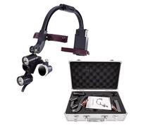 Lenti D’ingrandimento Dentali 3.5x, Loupes Binoculari con Luce LED Frontale e Scatola in Alluminio, Con Filtro Ottico(Black)