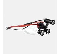 Lenti Dentali 3.5x, Occhiali Frontali Con Luce LED, Lenti Ampio Campo Per Odontoiatria, Oftalmologia O Pelle(Red)