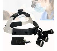 Lenti dentali con faro LED da 5 W, lente d'ingrandimento binoculare, ingrandimento 2,5X/3,5x, ricaricabili, design ergonomico, campo visivo chiaro