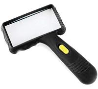 Lenti di ingrandimento Ausili per la vista Lente di ingrandimento portatile 10X con luce LED, lente ottica senza distorsioni per la lettura di giornali, ufficio, scuola, stampa, elettronica domestica,