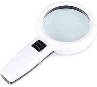 Lenti di ingrandimento per hobby educativi, lente di ingrandimento ad alto ingrandimento di grande diametro 30 volte con luce Lente di ingrandimento HD per bambini anziani che leggono Magnifyingrror