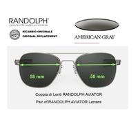Lenti di Ricambio-Replacement Lenses RANDOLPH A-V-I-A-T-O-R - American Grey
