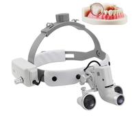 Lenti D'Ingrandimento Dentali 2,5X/3,5X, Lente Frontale A Led Per Chirurgia Dentale, Lenti Binoculari Da 5 W Con Faretto A Luminosità Regolabile, Per Odontoiatria, Chirurgia, Gioielleria,2.5X