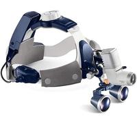 Lenti d'ingrandimento dentali, lenti d'ingrandimento binoculari con fascia per chirurgia dentale, lente d'ingrandimento medica con fari a LED da 5 W, per chirurgia vascolare, due batterie ricaricabil
