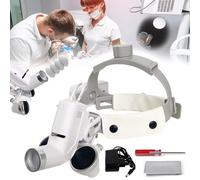 Lenti D'Ingrandimento, Lenti D'Ingrandimento Chirurgiche Mediche Dentali 3.5x420mm Con Lampada Regolabile Distanza Pupilla Regolabile 5W Lenti D'Ingrandimento Binoculari A Led Per Chirurgica Medica