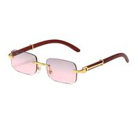 Lenti quadrate Occhiali da sole in metallo Occhiali da sole alla moda Occhiali da sole UV Blocco UV Ciclismo Guida, E