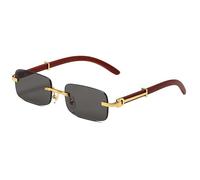 Lenti quadrate Occhiali da sole in metallo Occhiali da sole alla moda Occhiali da sole UV Blocco UV Ciclismo Guida, B