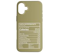 Lenticchie Fatti Nutrizionali Pannello Minimal Typography Design Custodia per iPhone 16 Plus