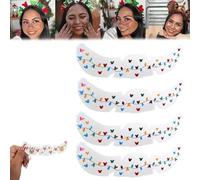 Lentiggini festivi, tatuaggi per il viso con lentiggini finti glitterati, patch per il trucco del viso con glitter natalizi, decorazioni temporanee per feste, graziosi accessori per festival musicali