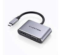 LENTION Adattatore USB C a HDMI VGA, Output AV Digitale a 4K@30Hz, Compatibile 2025-2016 MacBook Pro M1/M2/M3/M4/M5, Nuovo Mac Air/iPad Pro, Surface, Chromebook (CB-C51s, Grigio Spazio)