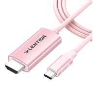 LENTION Cavo USB C HDMI 4K@60Hz Cavo Type C HDMI Compatible con Thunderbolt 4 3 MacBook Pro 2023 MacBook Air iPad Pro 2022 iMac 2021 iPhone 15 Plus Pro Max Surface Pro (CU707-1.8M, Oro Rosa)