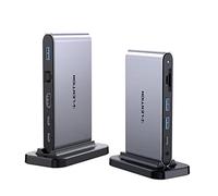 LENTION Docking Station USB C HDMI 4K@60Hz, Ethernet Gigabit, PD 100W, Lettore di Schede SD/TF, USB-C & USB-A 10 Gbps, USB 3.0, AUX, Adattatore per Nuovo MacBook Pro/Mac Air/Surface/Steam Deck (D65)
