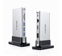 LENTION Docking Station USB C HDMI 4K, VGA, Ethernet Gigabit, PD 100W, Lettore di Schede SD/TF, 3 USB 3.0, Aux, Adattatore per Nuovo MacBook Pro/Mac Air/Surface/Steam Deck, Driver Stable (D55)