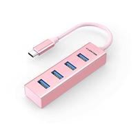 LENTION Hub USB C, 4 Porte USB 3.0 5Gbps, Adattatore USB C a USB OTG, Per MacBook Pro 2024-2016, Nuovo MacBook Air, iPad Air Pro, iPhone 15 Plus Pro Max, Surface Pro 9 8 (C22s, Oro Rosa)