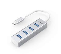 LENTION Hub USB C, 4 Porte USB 3.0 5Gbps, Adattatore USB C a USB OTG, Per MacBook Pro 2025-2016, Nuovo MacBook Air, iPad Air Pro, iPhone 17 Plus Pro Max, Surface Pro 9 8 (C22s, Argento)