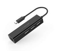 LENTION Hub USB C a 3 Porte USB 2.0 con LAN Ethernet RJ45, Adattatore Compatibile con 2016-2023 MacBook Pro 13/15/16, New Mac Air, MacBook 12, Surface Pro 7/Book 2/Go, Chromebook(CB-USBC2.0, Nero)