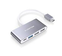 LENTION Hub USB C, Adattatore USB C a USB 3.0 con PD 100W Carica, Compatibile con MacBook Pro 2024-2016, Nuovo Mac Air, iPad Pro Air, iPhone 16 Plus Pro Max, Surface Pro 9 (C13, Grigio Spazio)