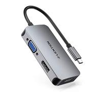 lention - Hub USB C con 4K HDMI, 1080VGA, adattatore Power Delivery compatibile 2020-2016 MacBook Pro, New Mac Air/Surface, Chromebook, altri (CE54HDV, Space Gray).