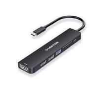 LENTION Hub USB C con HDMI 4K@60Hz, PD 100W, USB 3.0 e 2.0, Lettore di Schede SD/TF, Adattatore USB C a USB per MacBook Pro/Air 2026-2016, Nuovo iPad Pro, Surface, iPhone 17/16/15 Serie (Nero)