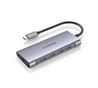 LENTION Hub USB C HDMI 4K, 4 Porte USB 3.0, PD 100W Ricarica di Tipo C, Adattatore per 2023-2016 MacBook Pro M2 M1, Mac Air, iPhone 15 Plus Pro Max, Surface PRO 9, Chromebook (C35H, Grigio Spazio)