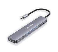 LENTION Hub USB-C HDMI 4K@60Hz, PD 100W, Adattatore USB C USB 3.0, Lettore SD/TF, Docking Station per MacBook Pro/Air 2026-2016, Nuovo iPad Pro, Surface, iPhone 17 Plus Pro Max (Grigio)