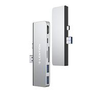 LENTION USB-C 7 in 1 Hub per Surface Pro 7 Solo con 4K/60Hz HDMI (HDCP 2.2), SD & Micro SD Card Reader, 2 USB 3.0, 60W Tipo C Adattatore di Caricabatterie (CS34, Argento)
