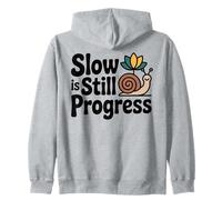 Lento è Ancora Un Progresso Snail Yoga Mindfulness Design Felpa con Cappuccio