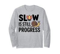 Lento è Ancora Un Progresso Snail Yoga Mindfulness Design Maglia a Manica