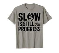 Lento è Ancora Un Progresso Snail Yoga Mindfulness Design Maglietta