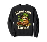 Lento E Fortunato Bradipo St Patricks Day Leprechaun Shamrock Felpa