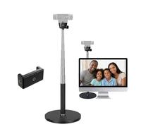 LenTok Supporto telescopico per webcam da scrivania, supporto telescopico per webcam Logitech C922 C930e C920S C920 C615 C960 C920x BRIO 4K NexiGo N60 ecc, per riunioni zoom, streaming, registrazione