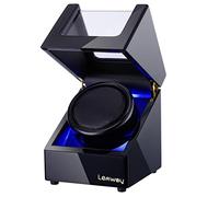 Lenway Avvolgitore automatico per orologi Rolex e altri orologi di lusso, con motore silenzioso, carica orologi con luce LED, quattro modalità di rotazione, morbido cuscino elastico, miglior regalo
