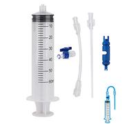 Lenxnmy Biciclette Siringa per Liquido Sigillante per Tubeless e Strumento di Rimozione Valvola Presta Valve - Compatibile con Sigillanti Stans Kit Montaggio Tubeless（60 ml）