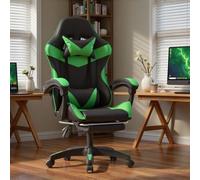 Lenxnmy Sedia da gaming in tessuto con cuscino a molle insacchettate (verde