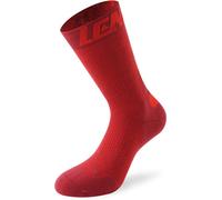 Lenz 7.0 Mid Merino Compression Calzini, rosso, Taglia 35-38