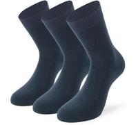 Lenz Basic Calzini da donna - Confezione da 3, Marina militare, Taglia 35-38