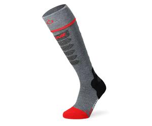 Lenz - Calzini riscaldati - Heat Sock 5.1 Toe Cap Slim Fit Grise / Rouge - Taglia 42-44 - Grigio