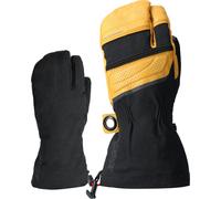 Lenz Heat Glove 8.0 Finger Cap Lobster Guanti riscaldati, nero-giallo, taglia XS per maschi