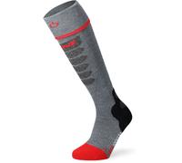 Lenz Heat Sock 5.1 Toe Cap Slim Calze riscaldate, nero-grigio-rosso, taglia 31 32 33 34 per maschi