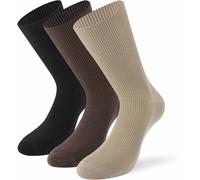 Lenz No Pressure Calzini - Confezione da 3, multicolore, taglia 35 36 37 38 per maschi