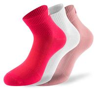 Lenz Performance Quarter Tech Calzini, bianco-rosso-rosa, taglia 39 40 41 42 per maschi