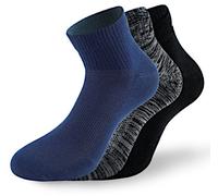 Lenz Performance Quarter Tech Calzini, blu/nero/grigio, Taglia 43-46