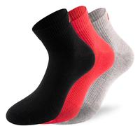 Lenz Performance Quarter Tech Calzini, nero-bianco-rosso, taglia 43 44 45 46 per maschi