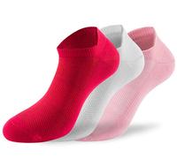 Lenz Performance Sneaker Tech Calzini, bianco/rosa/rosso, Taglia 35-38