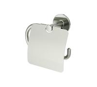 Lenz Porta carta NOA in nichel - con coperchio - montaggio a parete - per forare o incollare - Superficie facile da pulire e lavorazione di alta qualità - 4613722